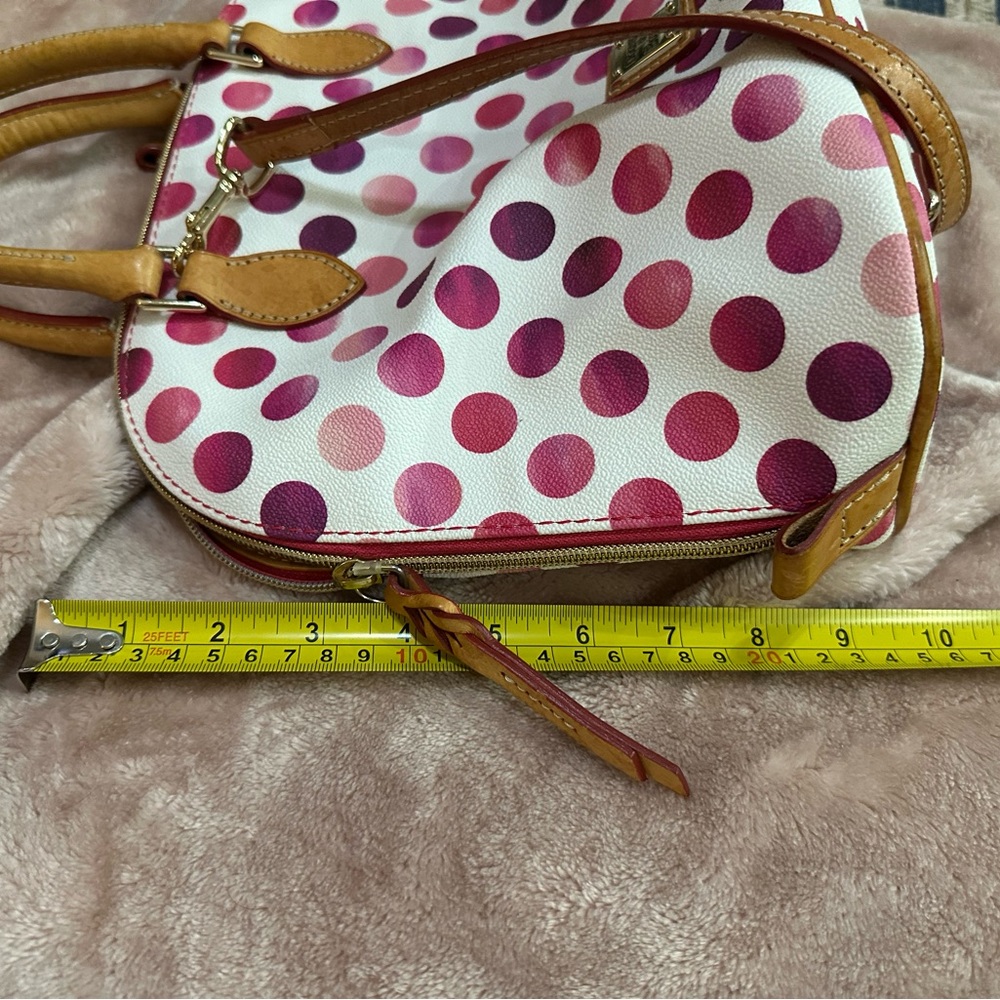 Dooney & Bourke Pink Polka Dot Satchel - Picture 5 of 7
